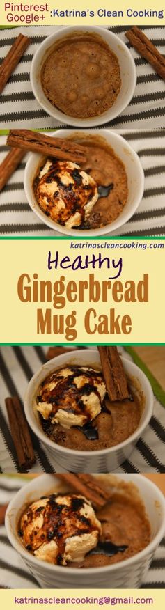 Healthy Gingerbread Mug Cake