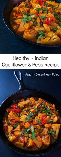 Healthy Indian Cauliflower and Peas