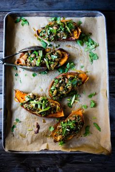 Healthy Moroccan Stuffed Sweet Potato