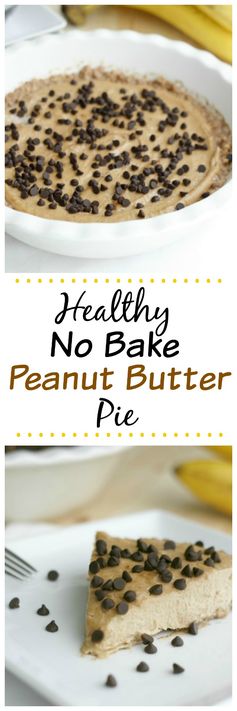 Healthy No Bake Peanut Butter Pie