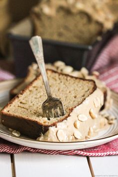 Healthy Peanut Butter Pound Cake with Peanut Butter Frosting