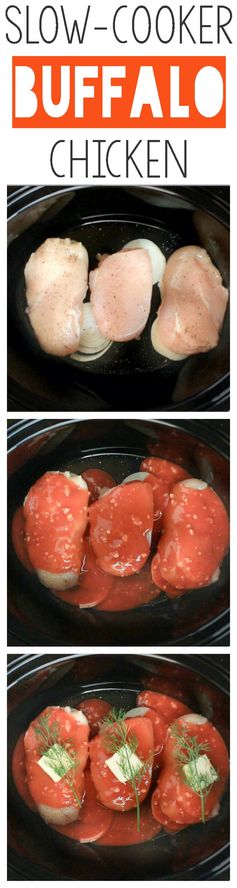 Healthy Slow Cooker Buffalo Chicken