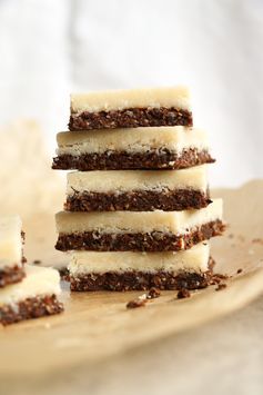 Hemp, Chocolate and Tahini Coconut Bars (grain-free & vegan