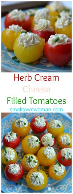 Herb Cream Cheese Stuffed Tomatoes