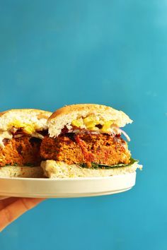 Herbed Sun-Dried Tomato Chickpea Burgers (GF