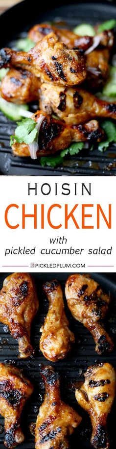 Hoisin Chicken with Pickled Cucumber Salad