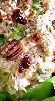 Holiday Chicken Salad with Pecans and Cranberries