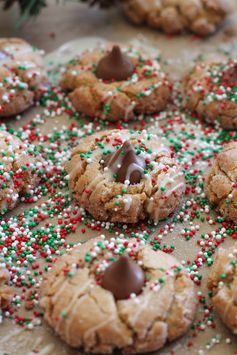 Holiday Peanut Butter Blossoms