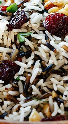 Holiday Wild Rice Pilaf with Toasted Walnuts, Dried Cherries, and Sage