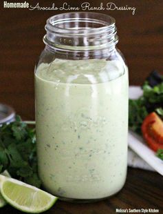 Homemade Avocado Lime Ranch Dressing