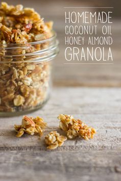 Homemade Coconut Oil Honey Almond Granola