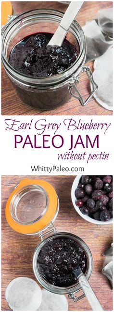 Homemade Earl Grey Blueberry Paleo Jam