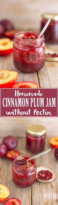 Homemade Low Sugar Cinnamon Plum Jam & a story about old-fashioned plum jam making