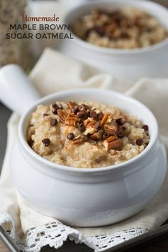 Homemade Maple Brown Sugar Oatmeal