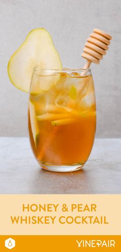 Honey and Pear Whiskey Cocktail