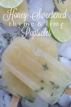 Honey-Sweetened Thyme and Lime Popsicles