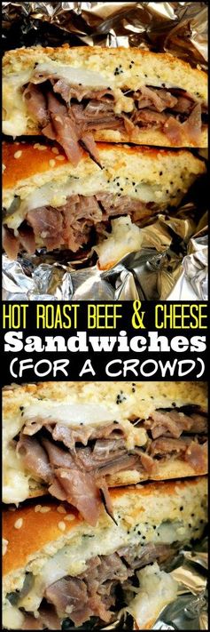 Hot Roast Beef & Cheese Sandwiches (for a crowd!