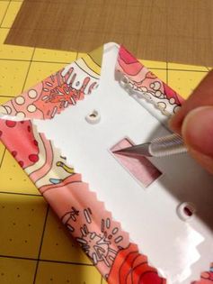 How to Make a Fabric or Paper Covered Light Switch Plate