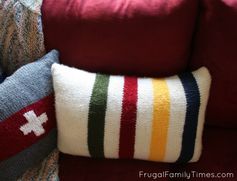 Hudson's Bay Blanket Inspired Pillow: A Simple Knitting Pattern