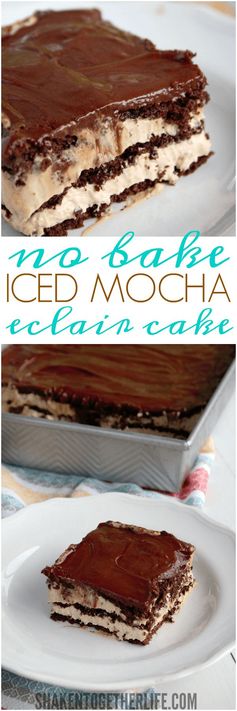 Iced Mocha Eclair Cake