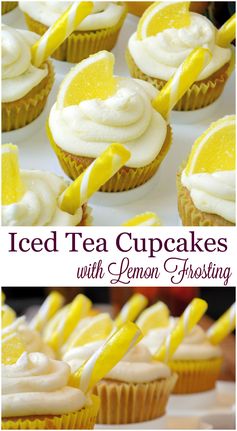 Iced Tea Cupcakes with Lemon Frosting