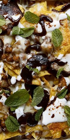 Indian-Style Nachos with Warm Spices and Tamarind Chutney