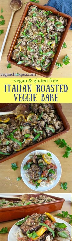 Italian Roasted Veggie Bake with Vegan Parmesan