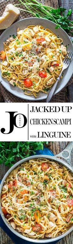 Jacked-Up Chicken Scampi with Linguine and a Giveaway