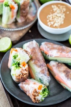 Jackfruit Vietnamese Summer Rolls with Hoisin Peanut Sauce