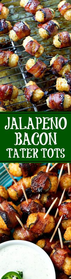 Jalapeno Bacon Tater Tots with Ranch Dipping Sauce