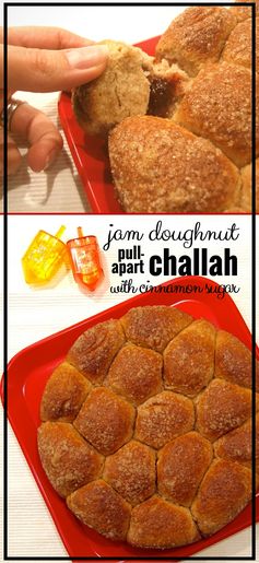 Jam doughnut pull-apart challah