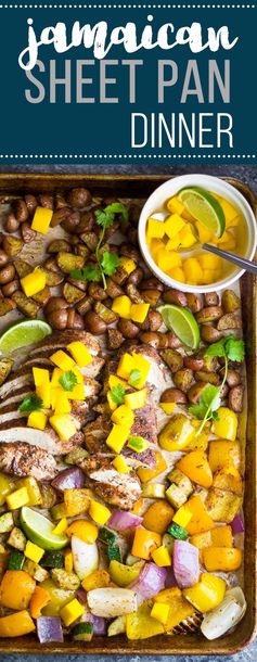 Jamaican Chicken Sheet Pan Dinner