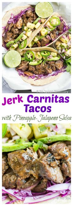 Jerk Carnitas Tacos (with Pineapple-Jalapeno Salsa