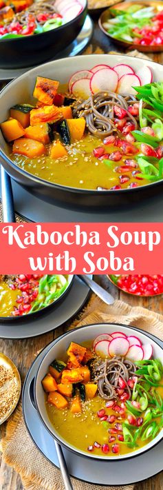 Kabocha Squash Soup with Soba