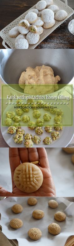 Kahk- Eid cookies - with pistachios and honey filling