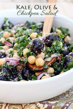 Kale, Olive and Chickpea Salad