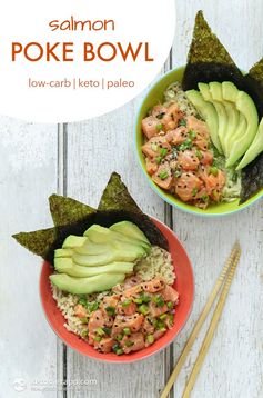 Keto & Paleo Salmon Poke Bowl