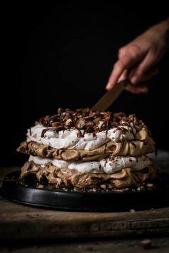 Layered Chocolate Hazelnut Pavlova