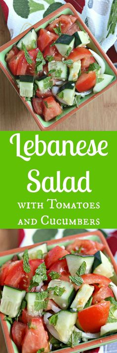 Lebanese Salad with Tomatoes and Cucumbers