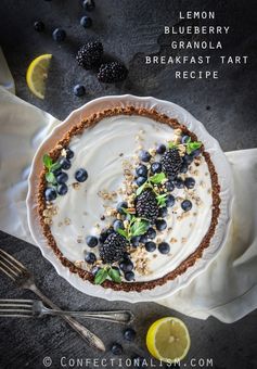 Lemon Blueberry Granola Breakfast Tart