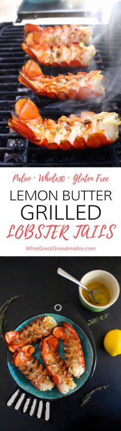 Lemon Butter Grilled Lobster Tails