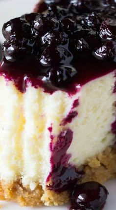 Lemon Cheesecake with Blueberry Compote