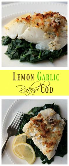 Lemon Garlic Baked Cod