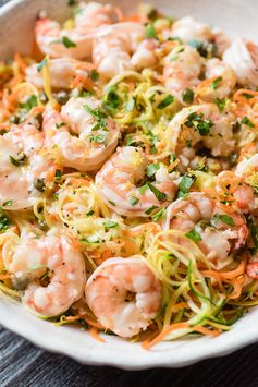 Lemon Garlic Shrimp and Spiralizer Veggie Pasta