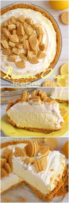 Lemon Oreo Icebox Pie