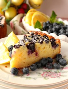 Lemon Ricotta Cake with Blueberries