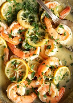 Lemon Shrimp with Garlicky Rice