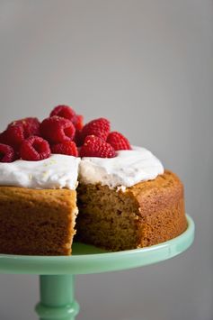 Lemon Yogurt Cake with Lemon Cream Frosting