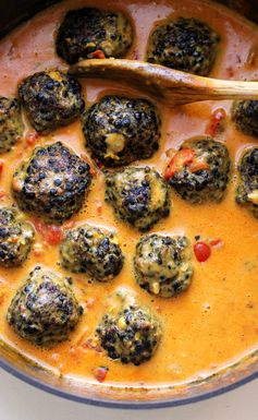 Lentil Quinoa Meatballs with Coconut-Fenugreek Sauce