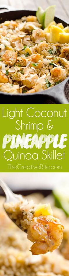 Light Coconut Shrimp & Pineapple Quinoa Skillet